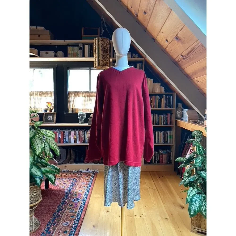 90s Layered Sweater Red
